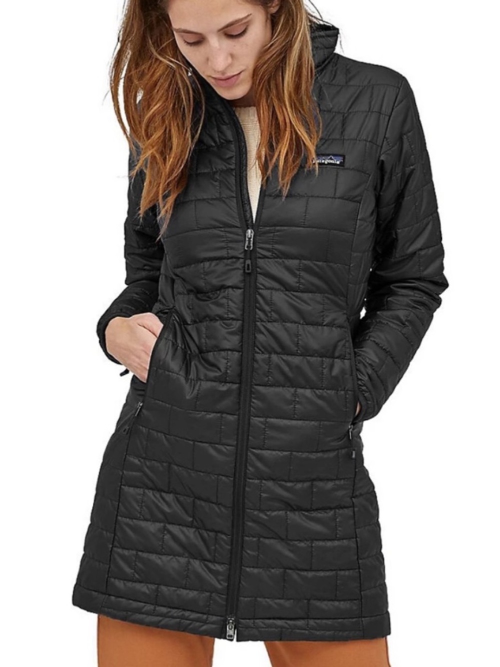 Patagonia Nano Puff Parka Jacket Longline Lightweight Puffer Black Small